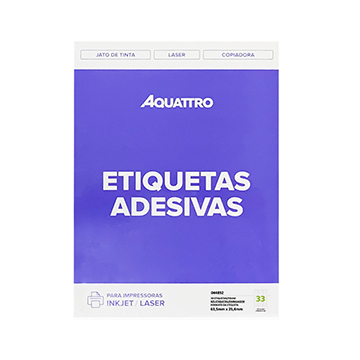 Etiqueta Adesiva Aquattro 25,4mmX63,5mm PCT 25fls
