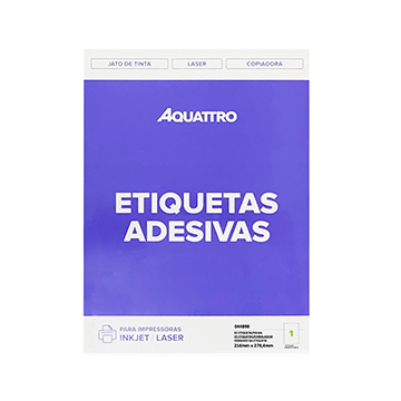 Etiqueta Adesiva Aquattro 279,4mmX216mm PCT 25fls