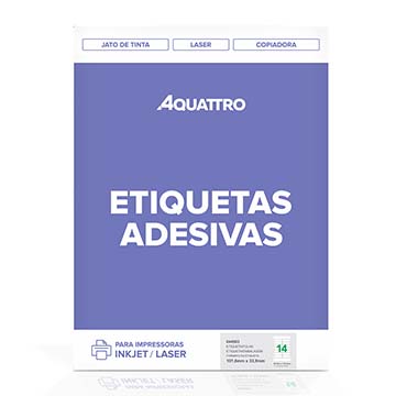 Etiqueta Adesiva 6282 33,9 mm x 101,6 mm 25 folhas | Aquattro