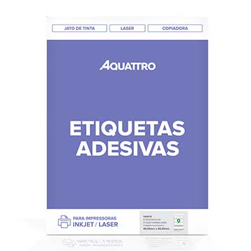 Etiqueta Adesiva Aquattro 69,85mmX69,85mm PCT 25fls