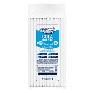 Refil Cola de Silicone BRW Hot Melt Grossa PCT 1kg