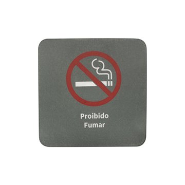 Placa de Sinalização Secundária - Proibido Fumar Bradesco