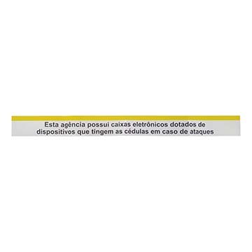 Adesivo Faixa para Vidraça Dispositivo Tinge Cédulas BB
