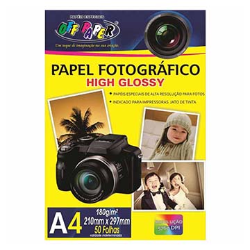 Papel Glossy Off Paper Fotográfico A4 180g PCT 50fls