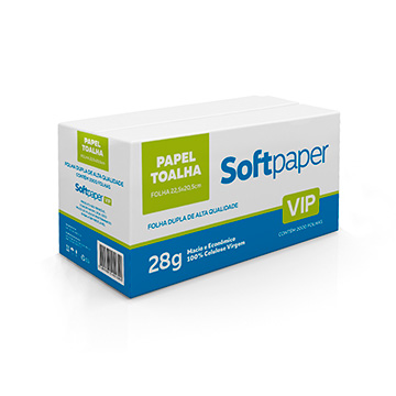 Papel Toalha Interf Softpaper VIP FD 28g CX 2.000UN