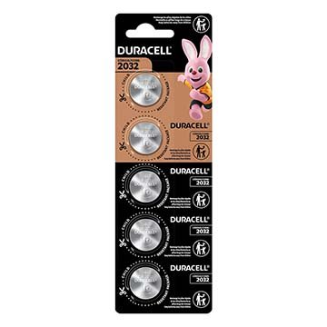 Bateria de Lítio Duracell CR 2032 Moeda 3V 5UN
