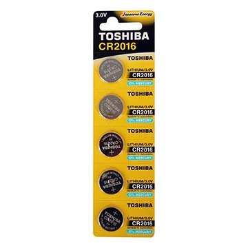 Bateria de Lítio Toshiba CR 2016 Moeda 3V 5UN