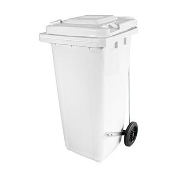 Contêiner Plástico Wite Branco com Pedal 120L