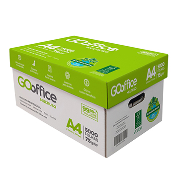 Papel A4 Branco Go Office Misto 75g 500fls CX 10UN