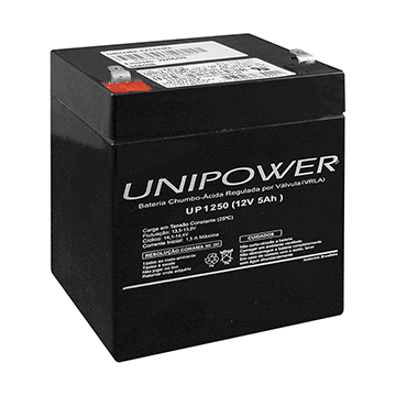 Bateria Chumbo Unipower UP1250 VRLA 12V 5Ah Selada
