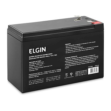 Bateria Chumbo Elgin 82313 VRLA 12V 9Ah Selada