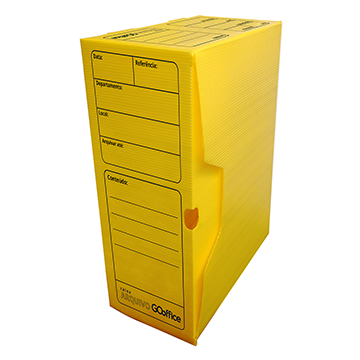 Arquivo Morto Go Office 360x130x250mm Amarelo 10UN