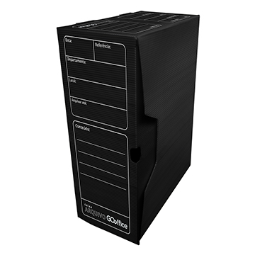 Arquivo Morto Go Office 360x130x250mm Preto 10UN
