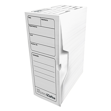 Arquivo Morto Go Office 360x130x250mm Branco 10UN