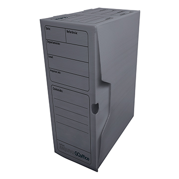 Arquivo Morto Go Office 360x130x250mm Cinza 10UN