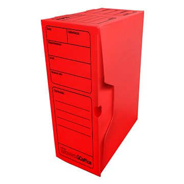 Arquivo Morto Go Office 360x130x250mm Vermelho 10UN