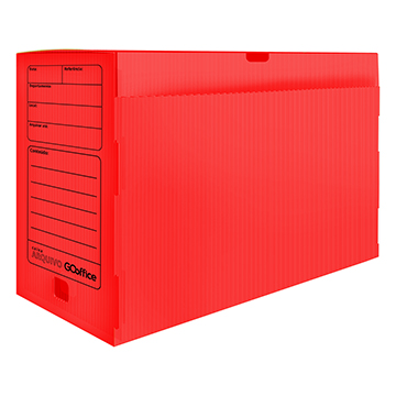 Arquivo Morto Go Office 392x185x300mm Vermelho 10UN