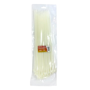 Abraçadeira de Nylon Ajax 300x4,8mm Branco PCT 100UN