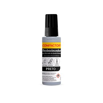 Tinta para Marcador de Quadro Branco Compactor QB Preta 30ml