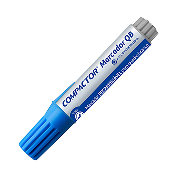 Marcador para Quadro Branco Compactor QB Recarregável Azul