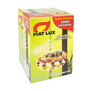 Palito Dental Fiat Lux Embalado CX 2.000UN