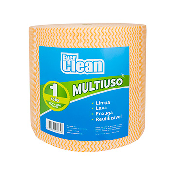 Pano Descartável Everclean Laranja 35 g/m² RL 0,27x300m