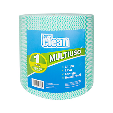Pano Descartável Everclean Verde 35 g/m² RL 0,27x300m