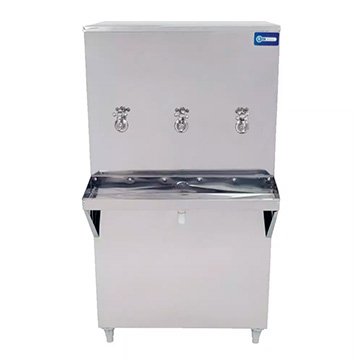 Bebedouro Coluna Inox Knox 100L 3 Torneiras 220V