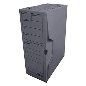 Arquivo Morto Go Office 392x185x300mm Cinza 10UN