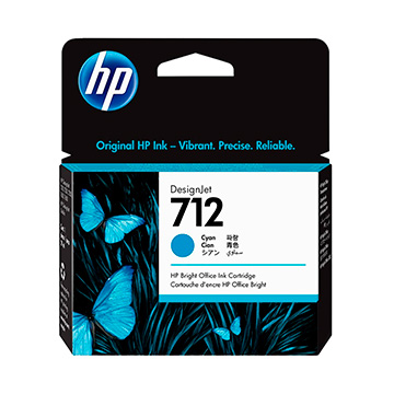Cartucho HP 3ED67A Ciano 29ML 712