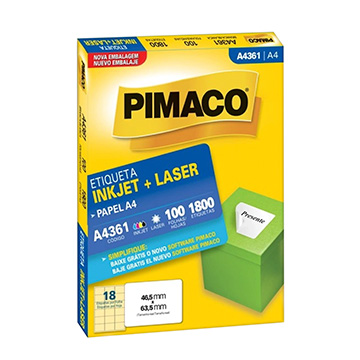 Etiqueta Pimaco A4361 46,5mmX63,5mm 100fls 1.800UN