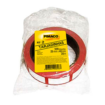 Etiqueta Pimaco Tarjadinha RT2 25mmX40mm 20m 500UN