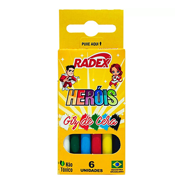 Giz de Cera 06 Cores