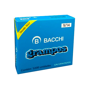 Grampo Bacchi Galvanizado 9/14 CX 1.000UN