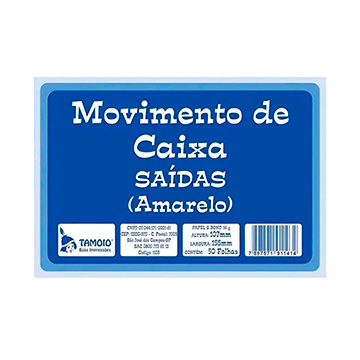 Bloco Tamoio Movimento Caixa Saída Amarelo 50fls