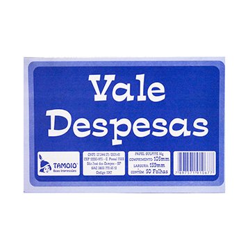 Bloco Tamoio Vale Despesa 105X155 50fls