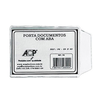 Porta Documento ACP P-6 C/Aba 65X90mm 100UN