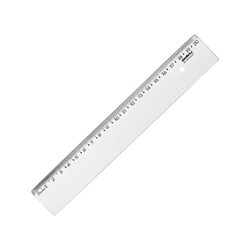 Régua Plástica Cristal 20cm