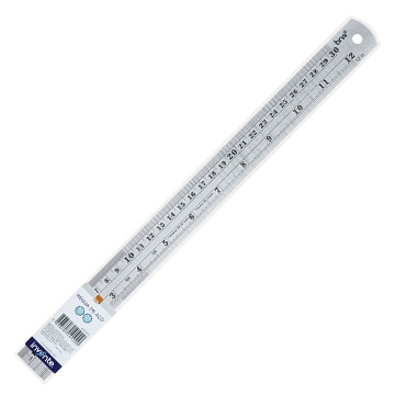 Régua Metálica de Aço 30cm