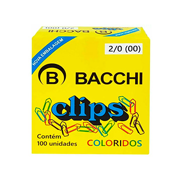 Clips Bacchi Nº 2/0 Colorido c/100UN
