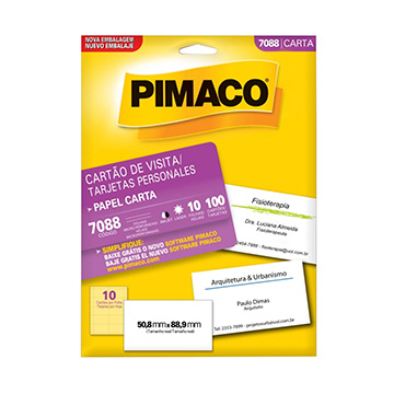 Cartão de Visitas Pimaco 7088 CX 10fls