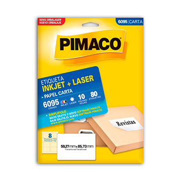 Etiqueta Adesiva Pimaco 6095 59,27mmx85,73mm PCT 10fls