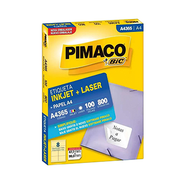 Etiqueta Adesiva Pimaco A4365 67,7mmx99mm PCT 100fls