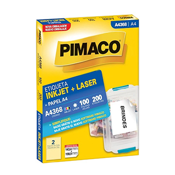 Etiqueta Adesiva Pimaco A4368 143,4mmx199,9mm PCT 100fls