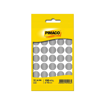 Etiqueta Adesiva Pimaco TP-16 Prata 16mm PCT 5fls