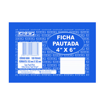 Ficha Pautada São Domingos 152,00mmx102mm PCT 100UN