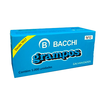 Grampo Galvanizado Bacchi 9/12 CX 5.000UN