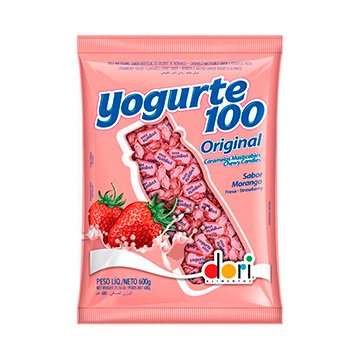 Bala de Yougurte Dori morango 100g