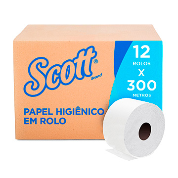 Papel Higiênico Rolo Scott FS 300m CX 12UN