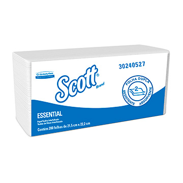 Papel Toalha Interfolhado Scott Essential 200 folhas CX 12UN